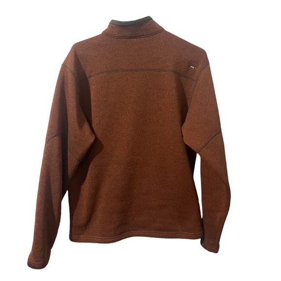 Columbia Titanium Sweater Men Medium Brown Full Zip Up Outdoors Casual Solid - Picture 2 of 12